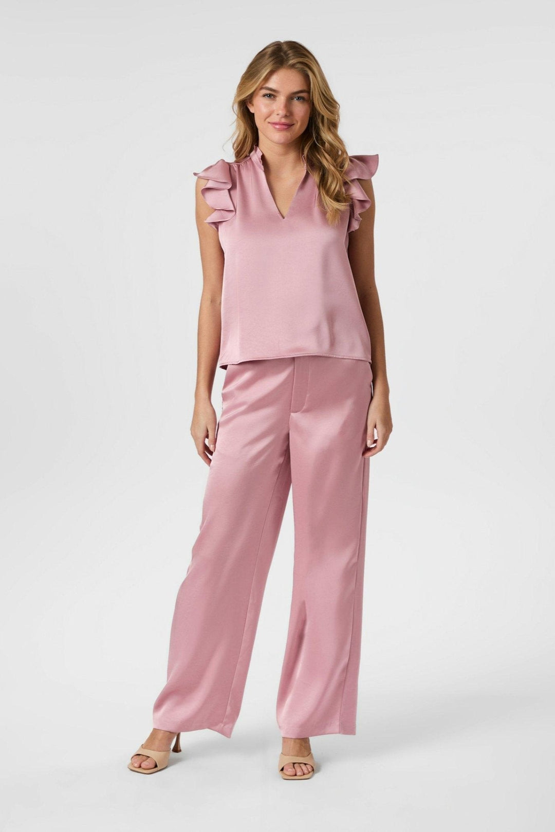 Stella Heavy Sateen Blouse Evening Rose | Skjorter og bluser | Smuk - Dameklær på nett