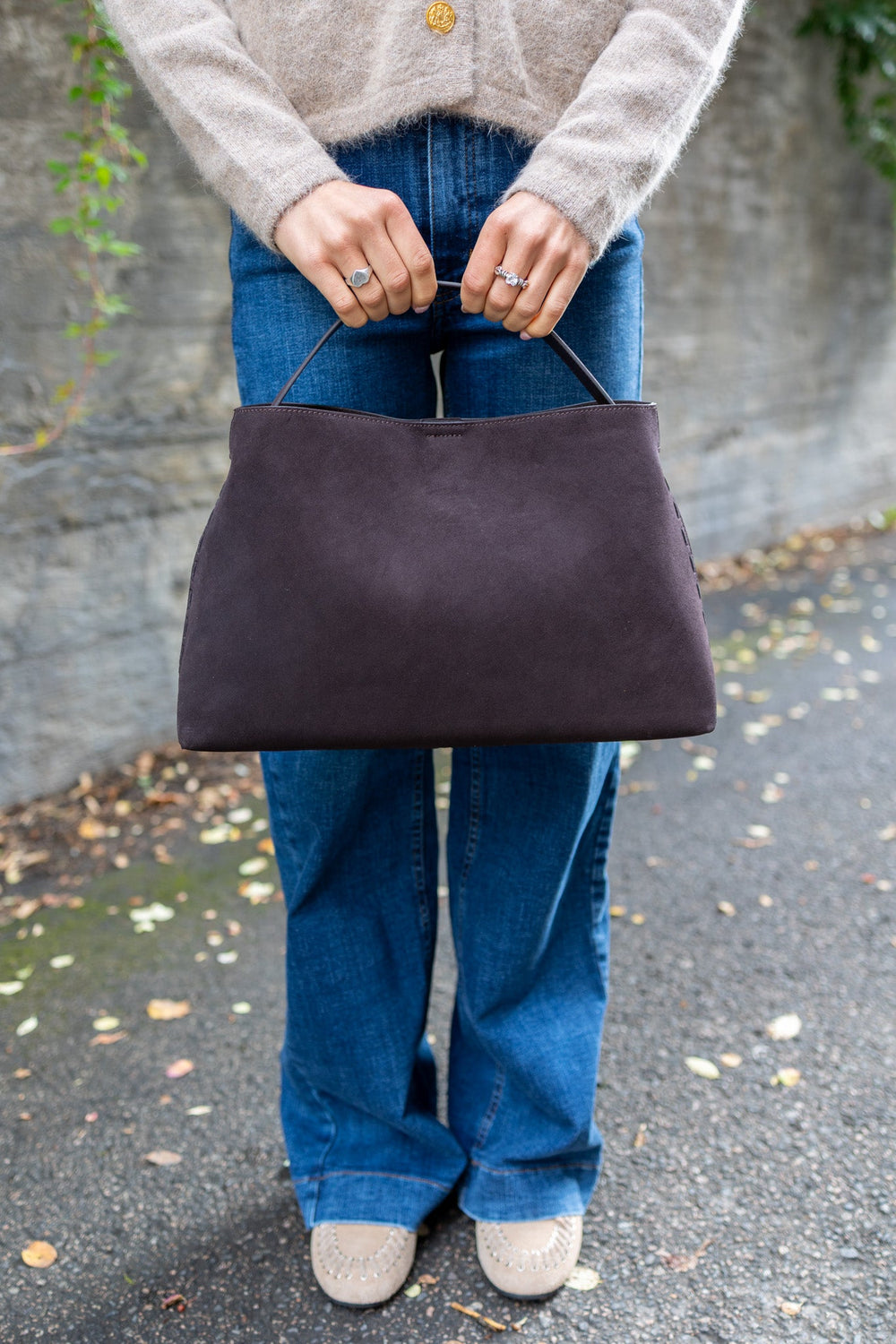Stella Medium Suede Bag Delicioso | Vesker | Smuk