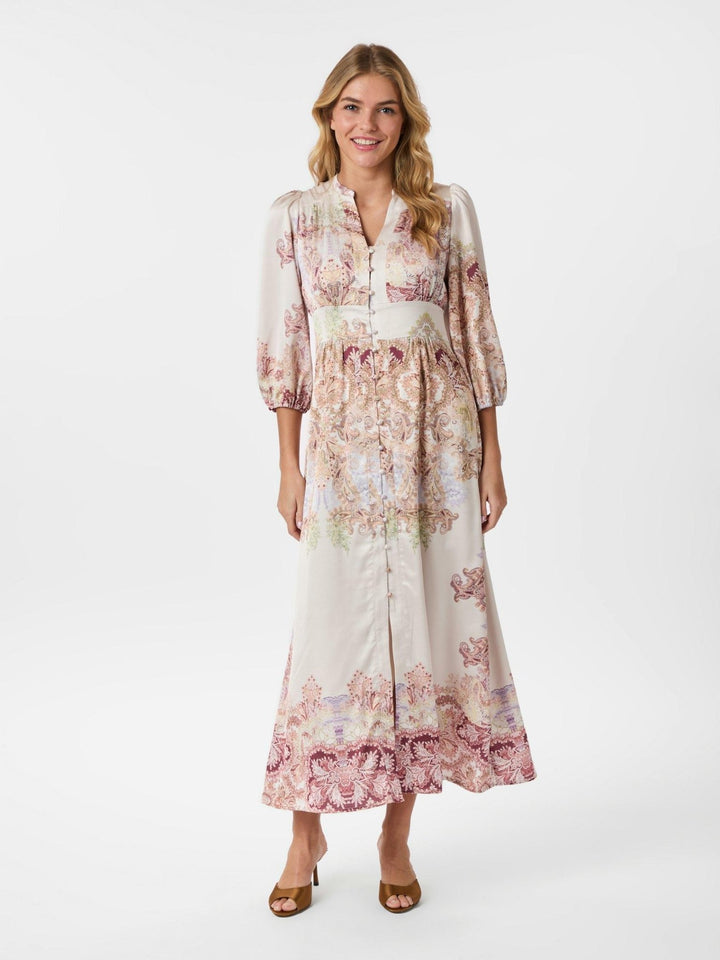 Stellar Artist Paisley Dress Ivory | Kjoler | Smuk - Dameklær på nett