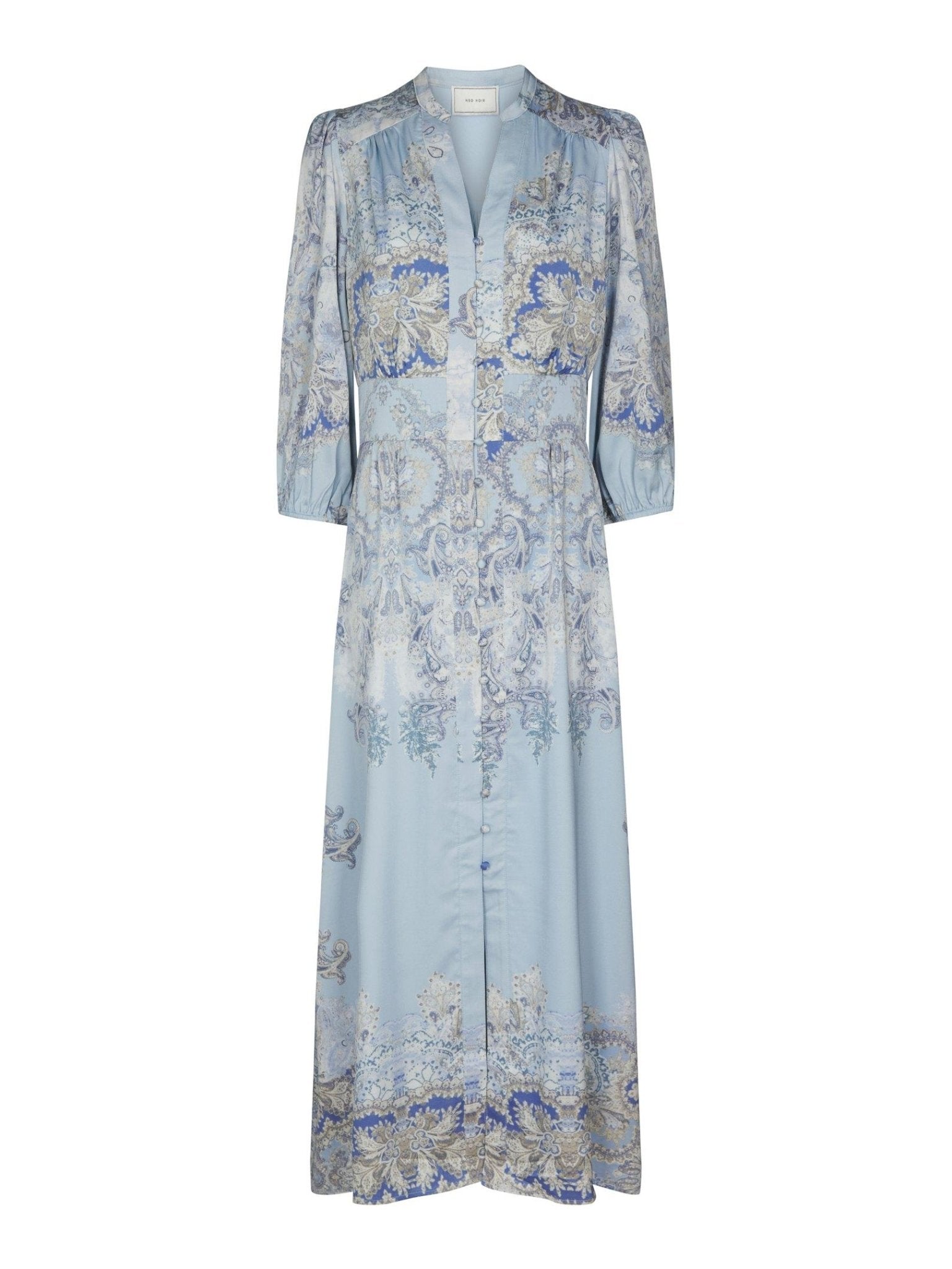 Neo Noir - Stellar Artist Paisley Dress Light Blue - Smuk
