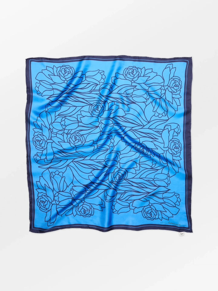 Stencia Tulip Sia Scarf Azure Blue | Accessories | Smuk