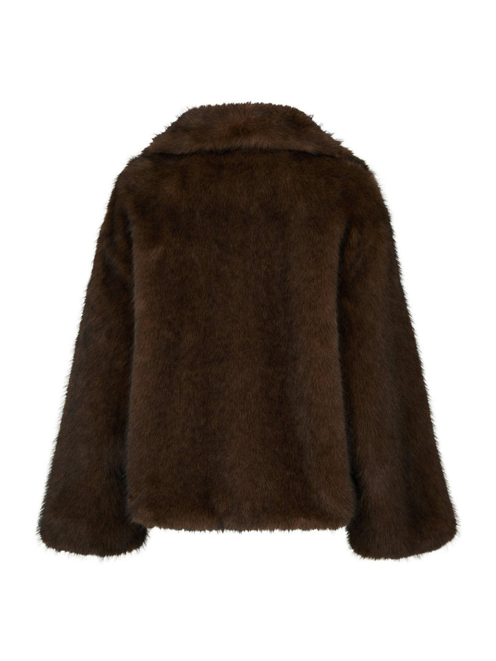 Stephanie Faux Fur Jacket Brown | Yttertøy | Smuk - Dameklær på nett