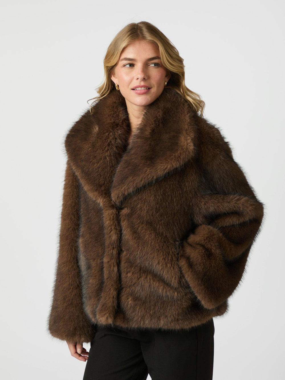 Stephanie Faux Fur Jacket Brown | Yttertøy | Smuk - Dameklær på nett