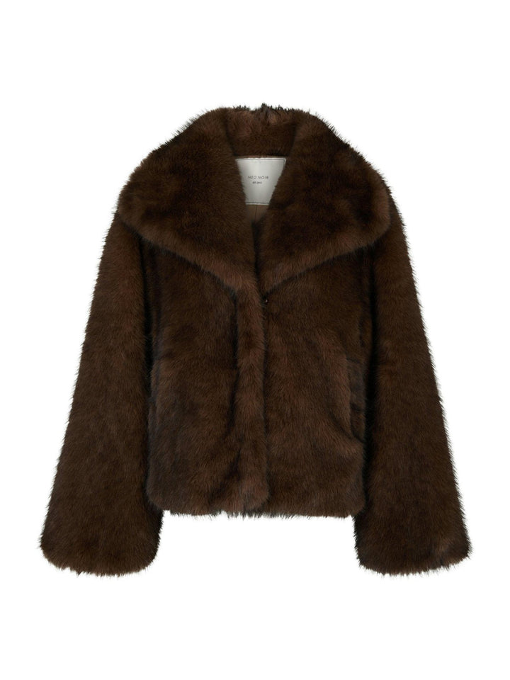 Stephanie Faux Fur Jacket Brown | Yttertøy | Smuk - Dameklær på nett
