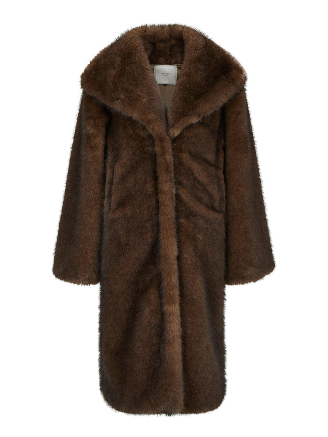 Stephanie Faux Fur Long Jacket Brown | Yttertøy | Smuk - Dameklær på nett