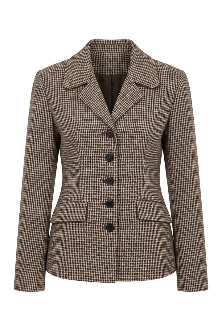 Stine Blazer Brown Checks | Blazer | Smuk