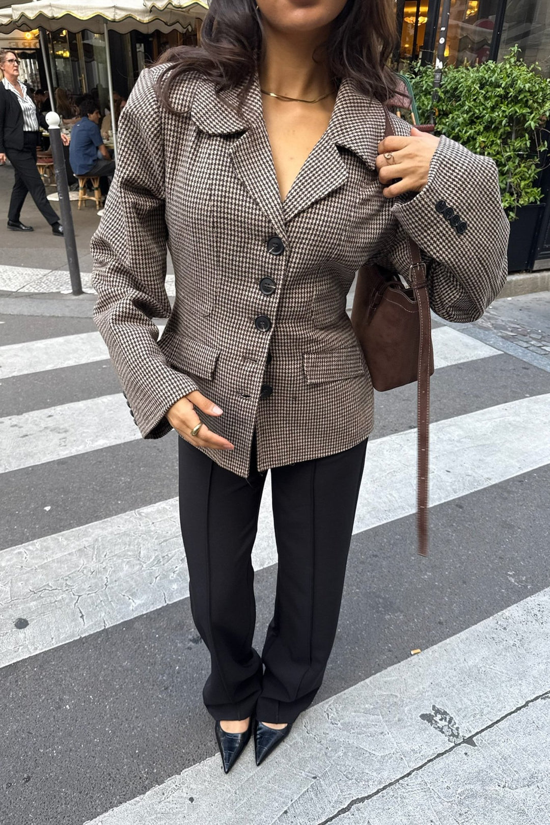 Stine Blazer Brown Checks | Blazer | Smuk