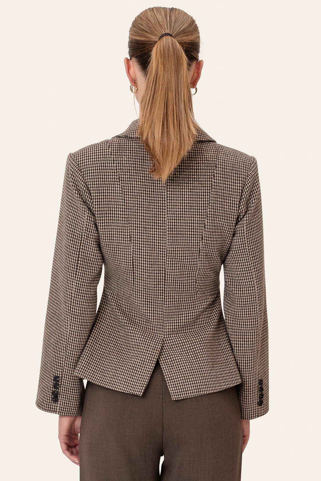 Stine Blazer Brown Checks | Blazer | Smuk