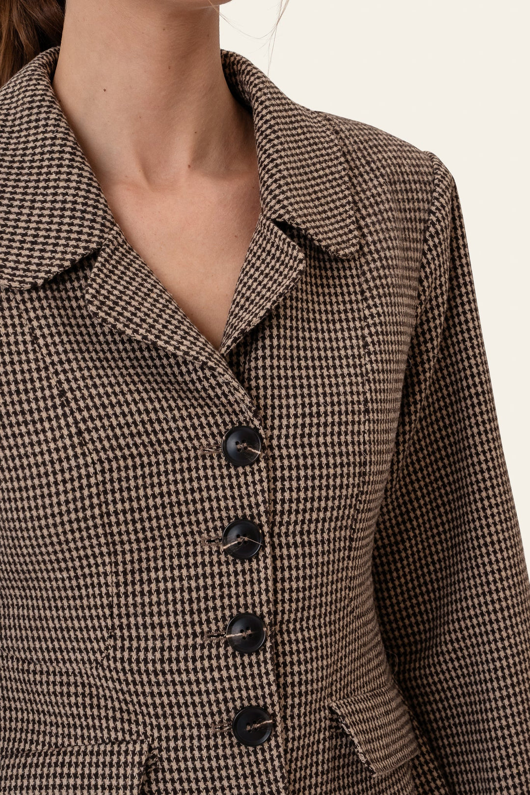 Stine Blazer Brown Checks | Blazer | Smuk