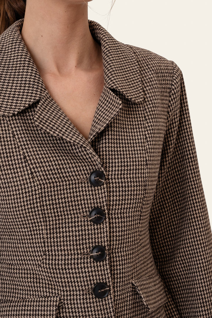 Stine Blazer Brown Checks | Blazer | Smuk