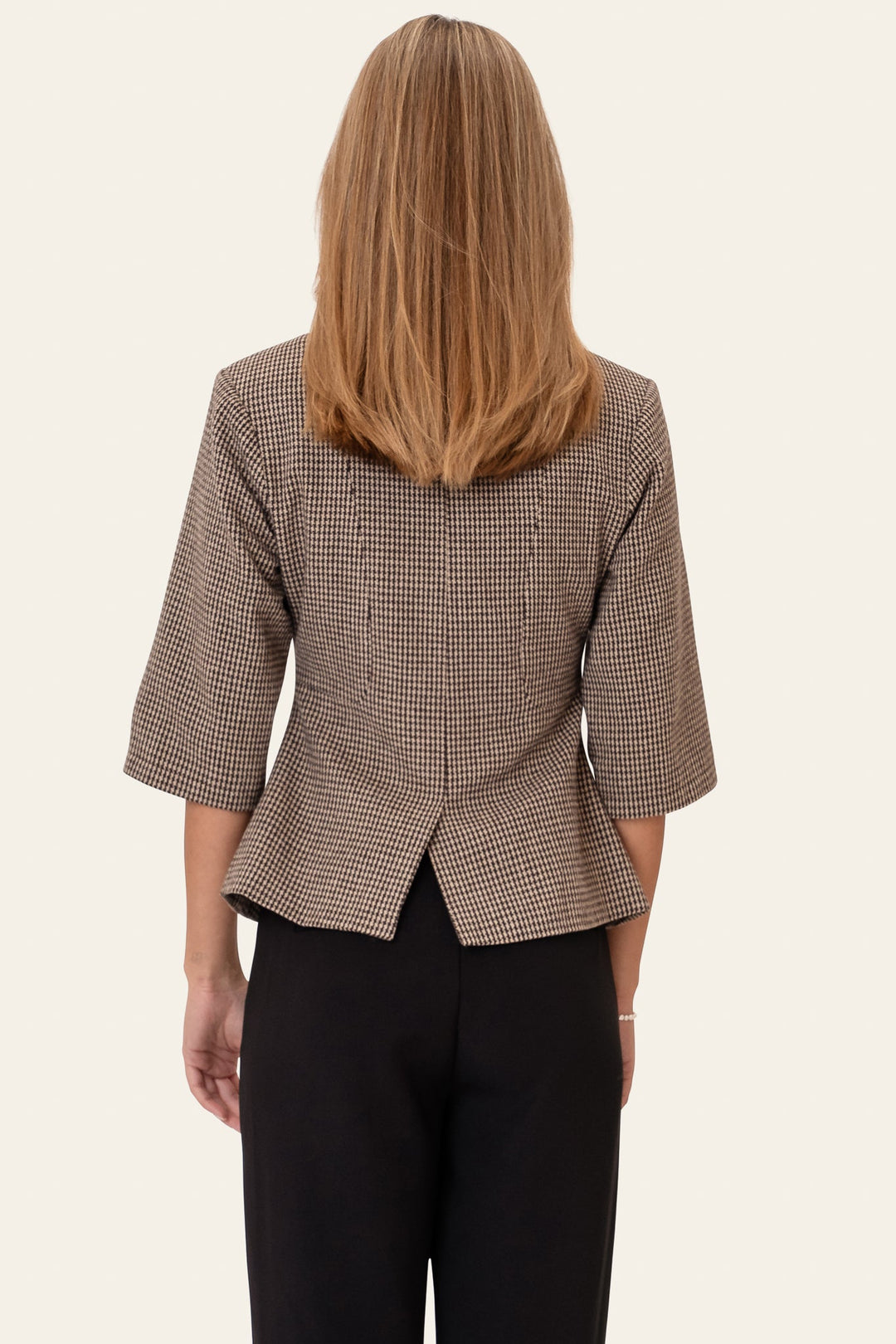 Stine SS Blazer Brown Checks | Blazer | Smuk