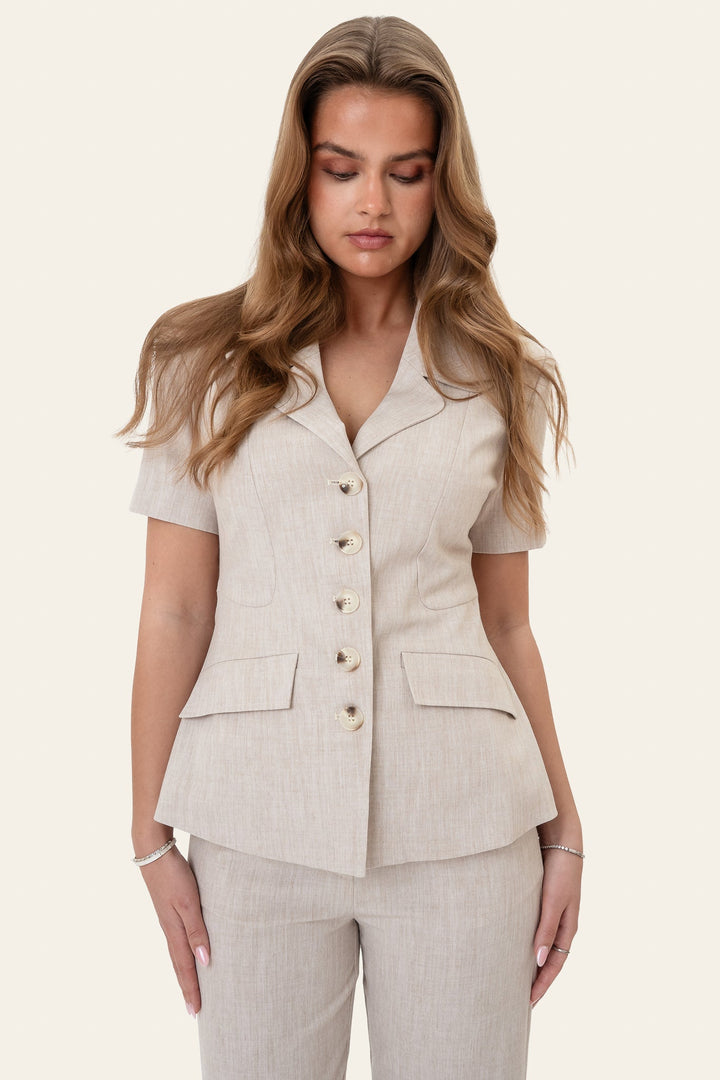 Stine Tee Blazer Beige | Blazer | Smuk