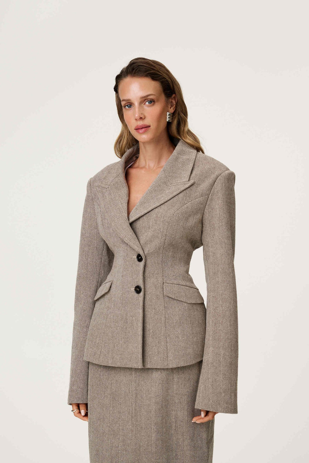 Stockholm Blazer Beige Melange | Blazer | Smuk