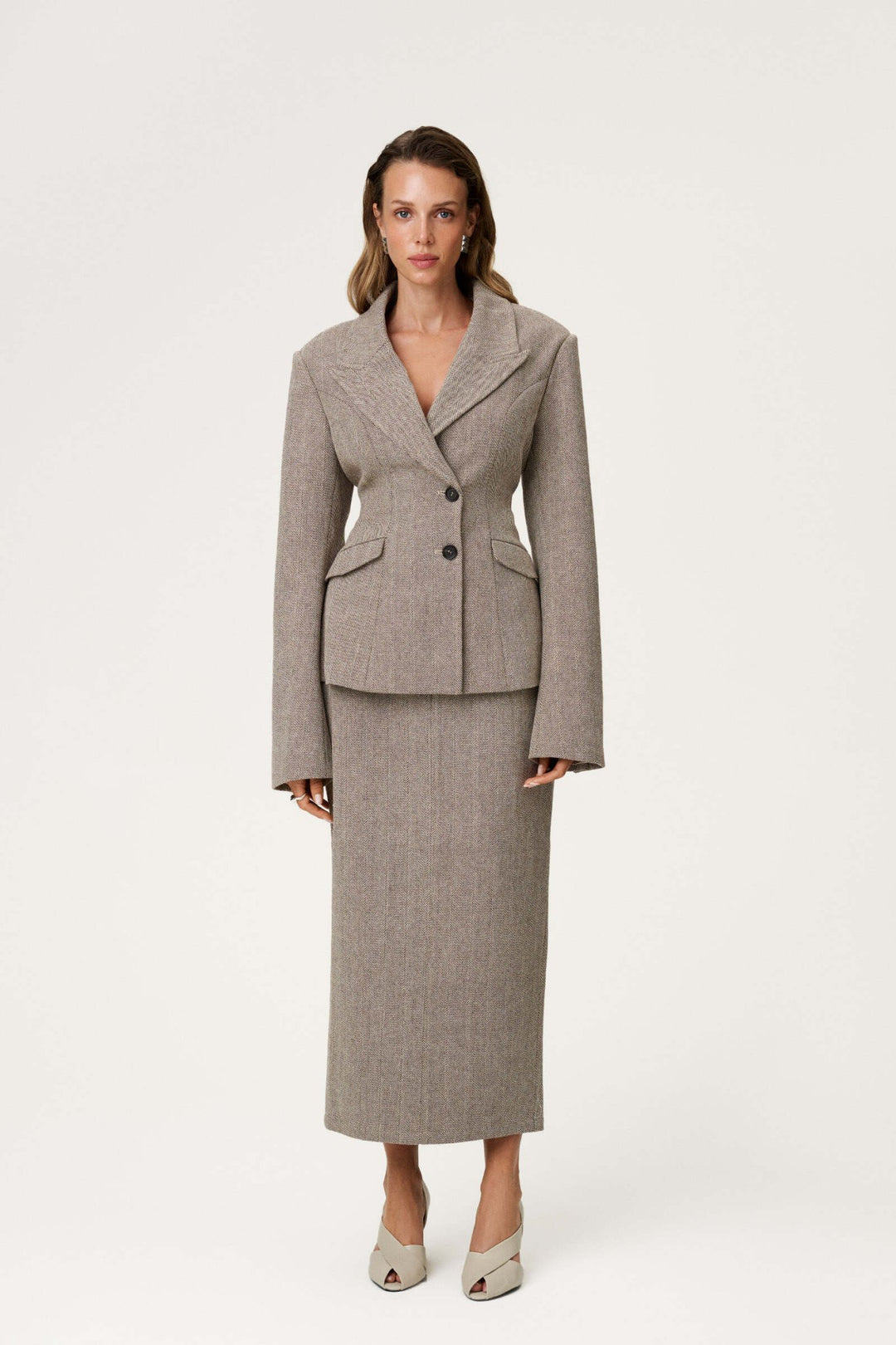Stockholm Blazer Beige Melange | Blazer | Smuk