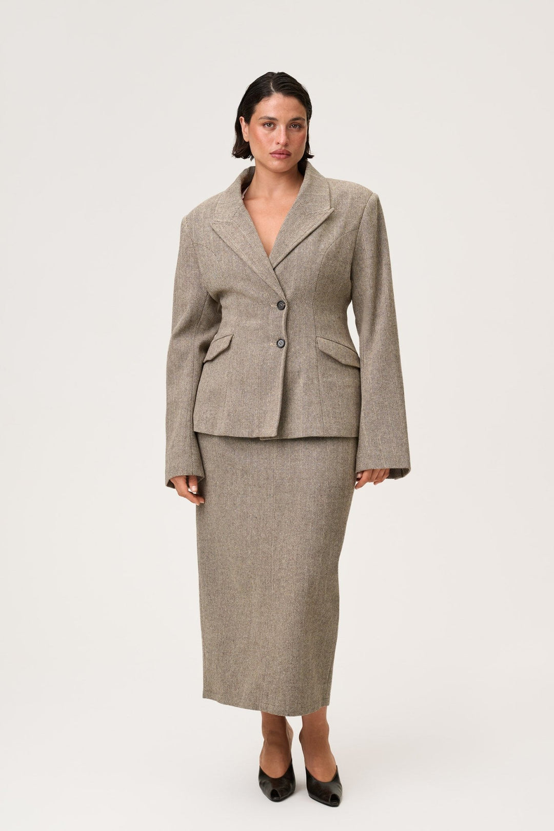 Stockholm Blazer Beige Melange | Blazer | Smuk