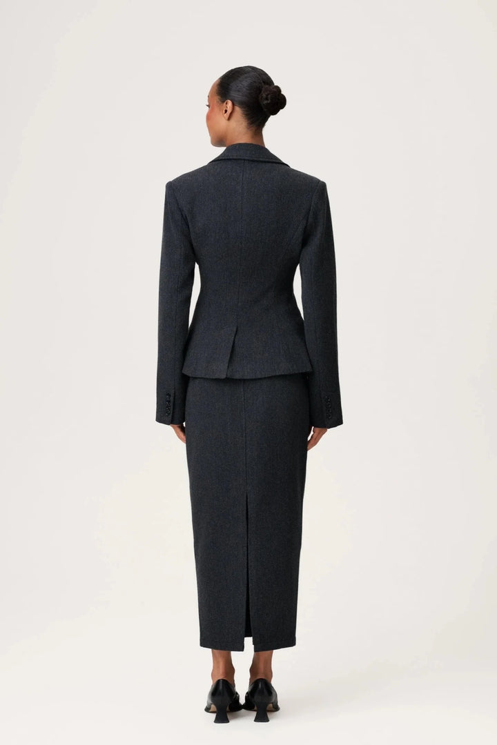 Stockholm Blazer Black Melange | Blazer | Smuk