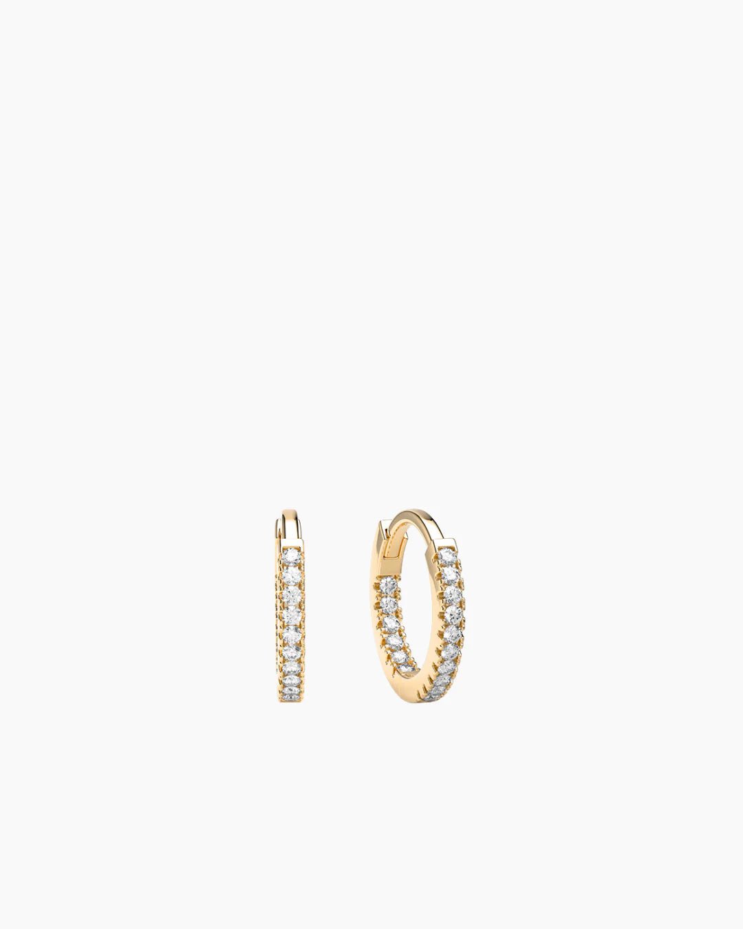 Stone Huggies Hoops 9 Mm Gold | Accessories | Smuk