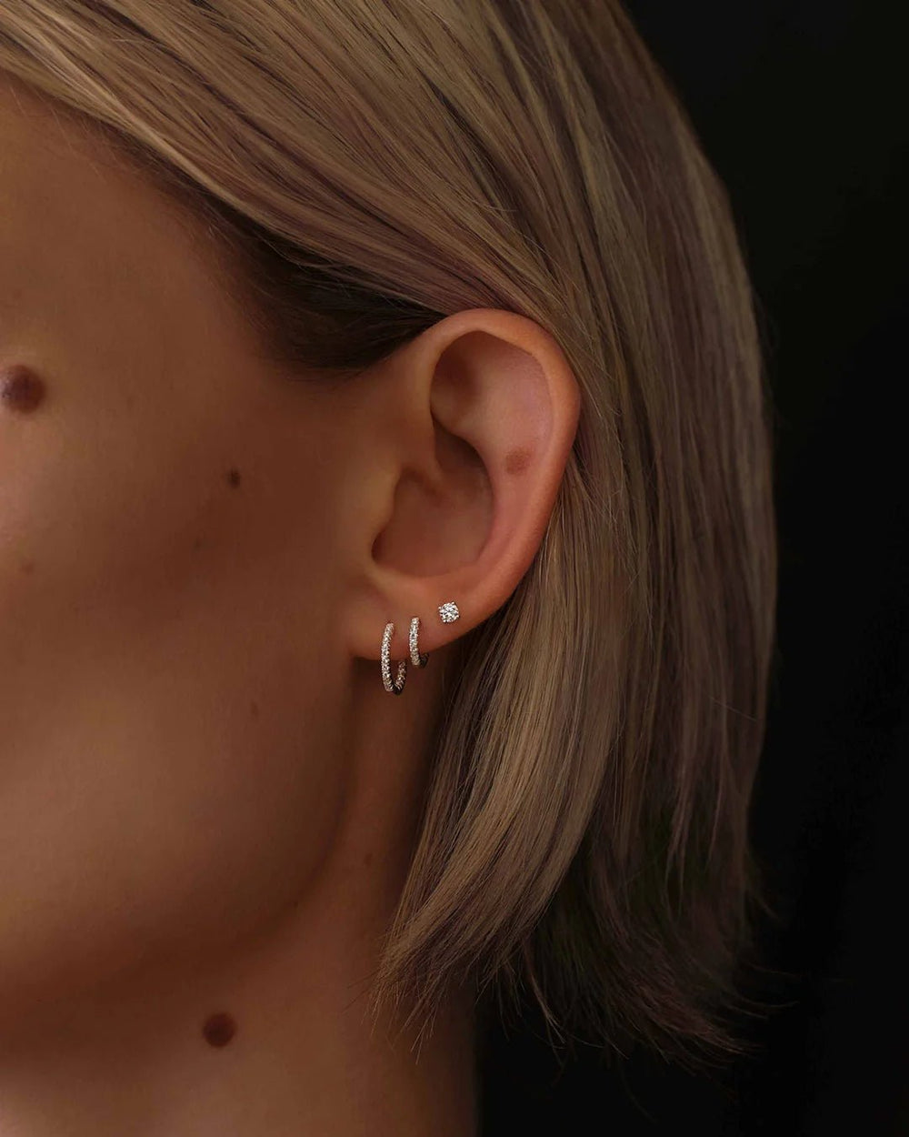 Stone Huggies Hoops 9 Mm Silver | Accessories | Smuk