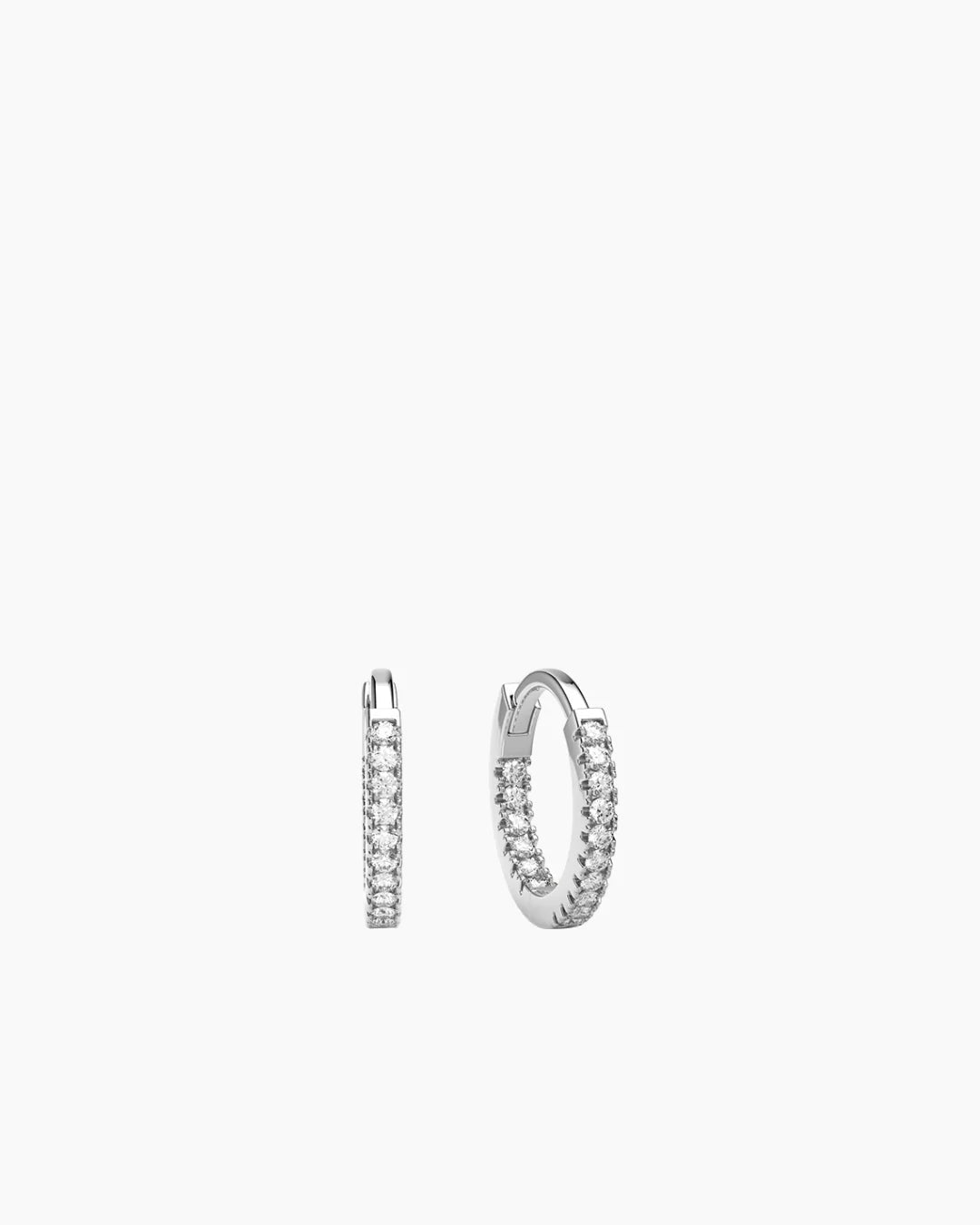 Stone Huggies Hoops 9 Mm Silver | Accessories | Smuk