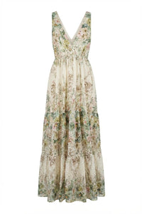 Strap Embroidery Dress Green