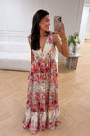 Strap Embroidery Dress Pink
