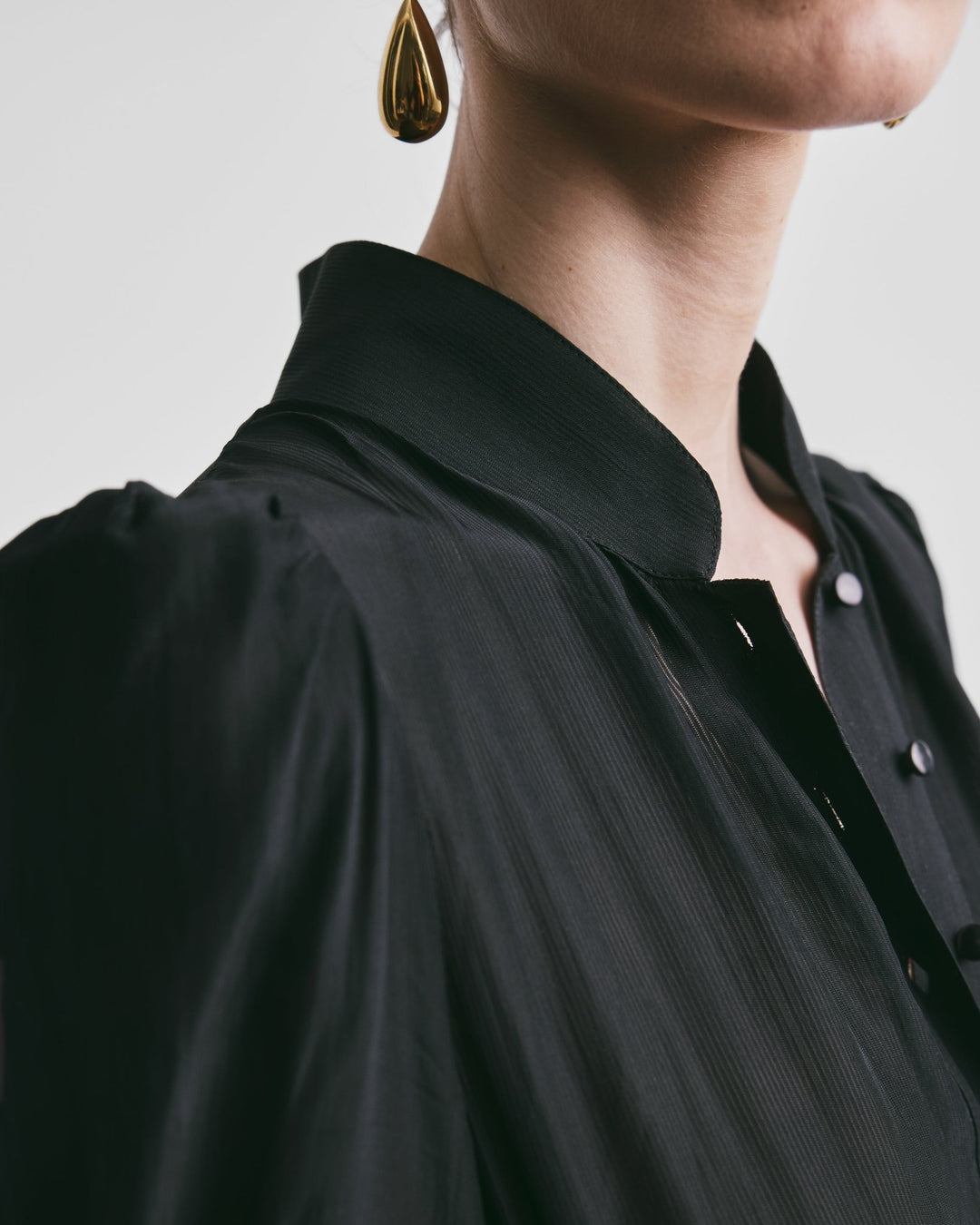 Striped Organza Belt Dress Black | Kjoler | Smuk