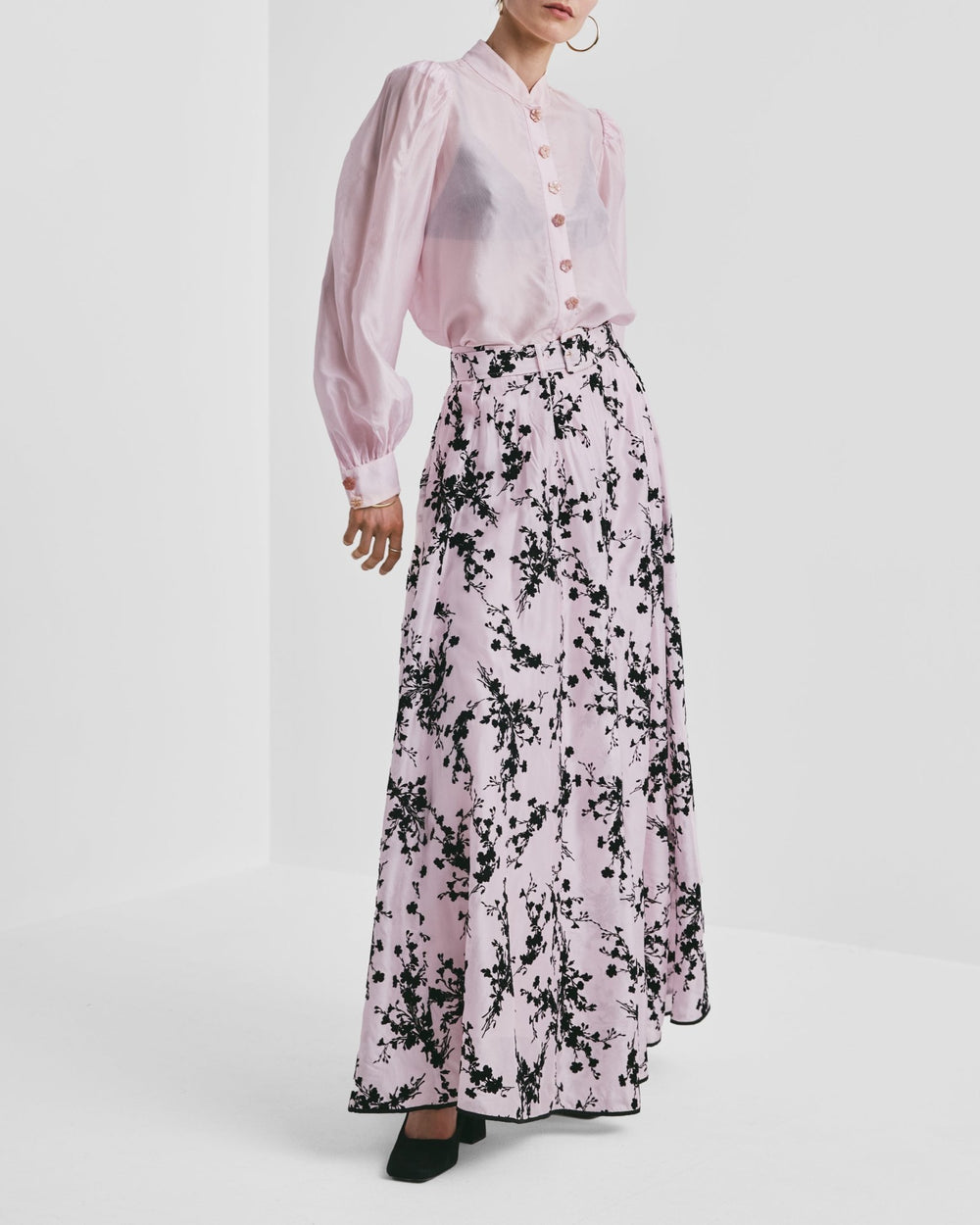 Striped Organza Blouse Light Pink | Skjorter og bluser | Smuk