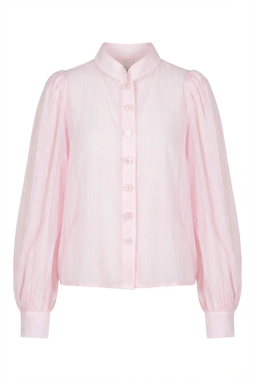 Striped Organza Blouse Light Pink | Skjorter og bluser | Smuk
