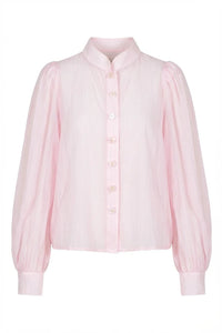 Striped Organza Blouse Light Pink