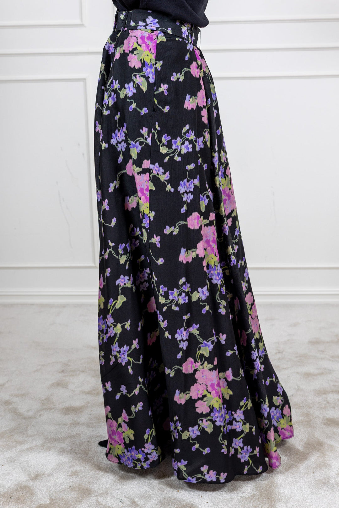 Striped Organza Maxi Skirt Midnight Viola | Skjørt | Smuk - Dameklær på nett