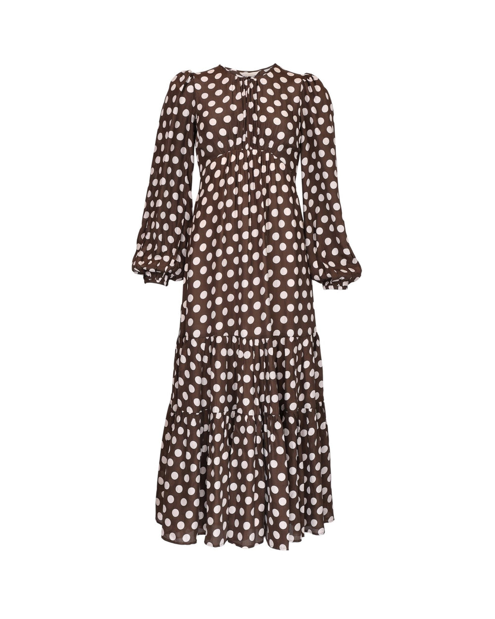 Striped Organza Midi Dress Dots | Kjoler | Smuk