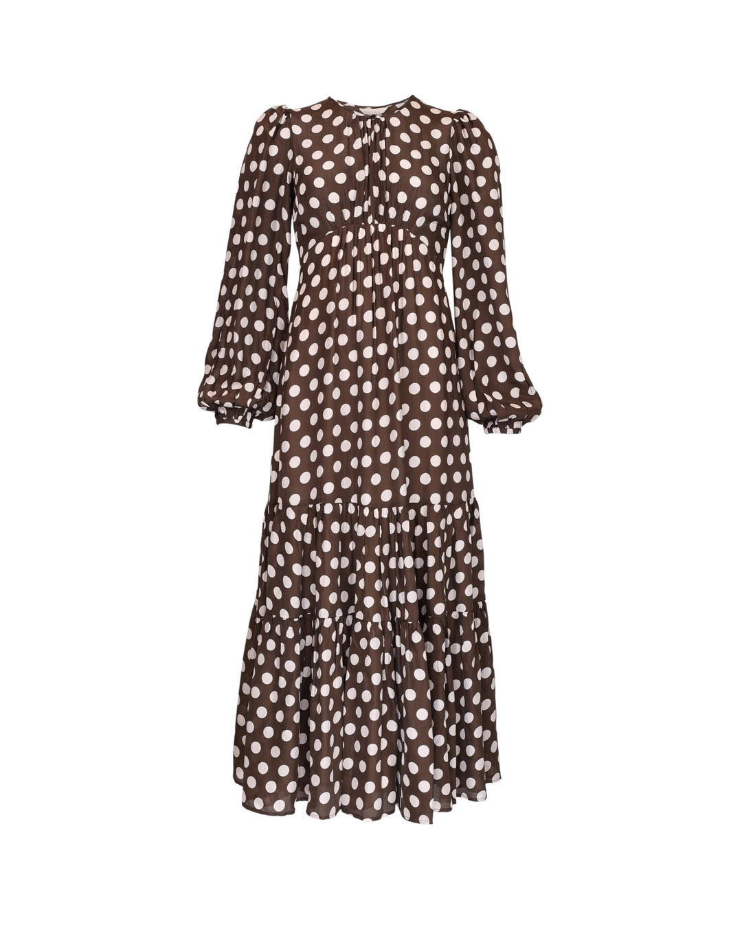 Striped Organza Midi Dress Dots | Kjoler | Smuk
