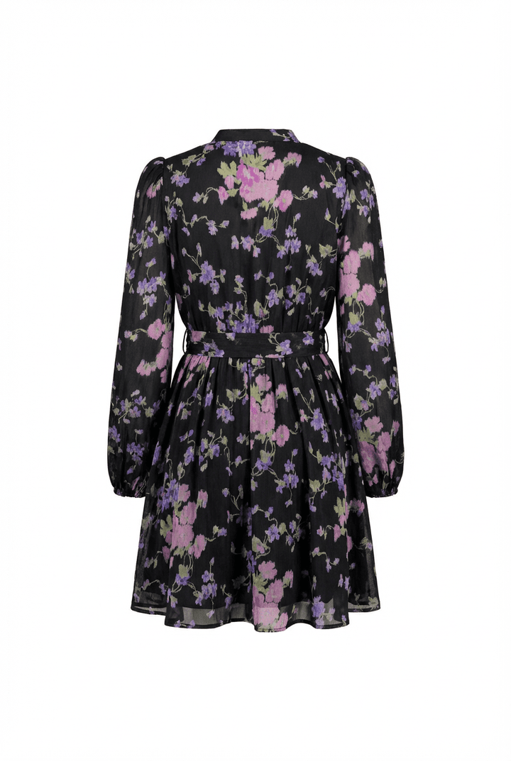 Striped Organza Mini Dress Midnight Viola | Kjoler | Smuk