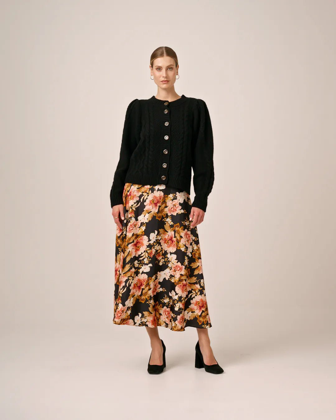 Striped Skirt Evening Roses | Skjørt | Smuk - Dameklær på nett