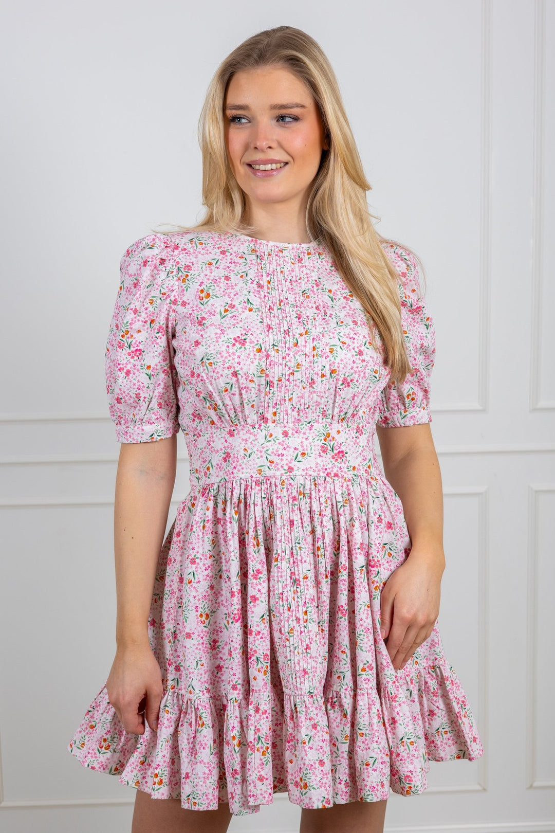Structured Mini Dress Petite Flowers | Kjoler | Smuk - Dameklær på nett