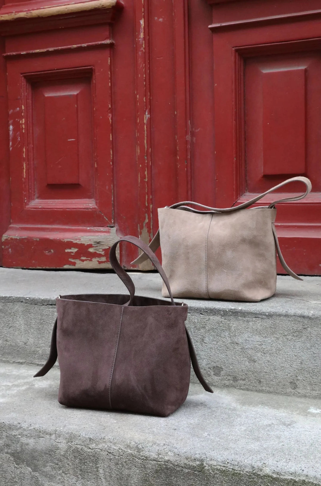 Suede Fraya Small Bag Moral Gray | Vesker | Smuk
