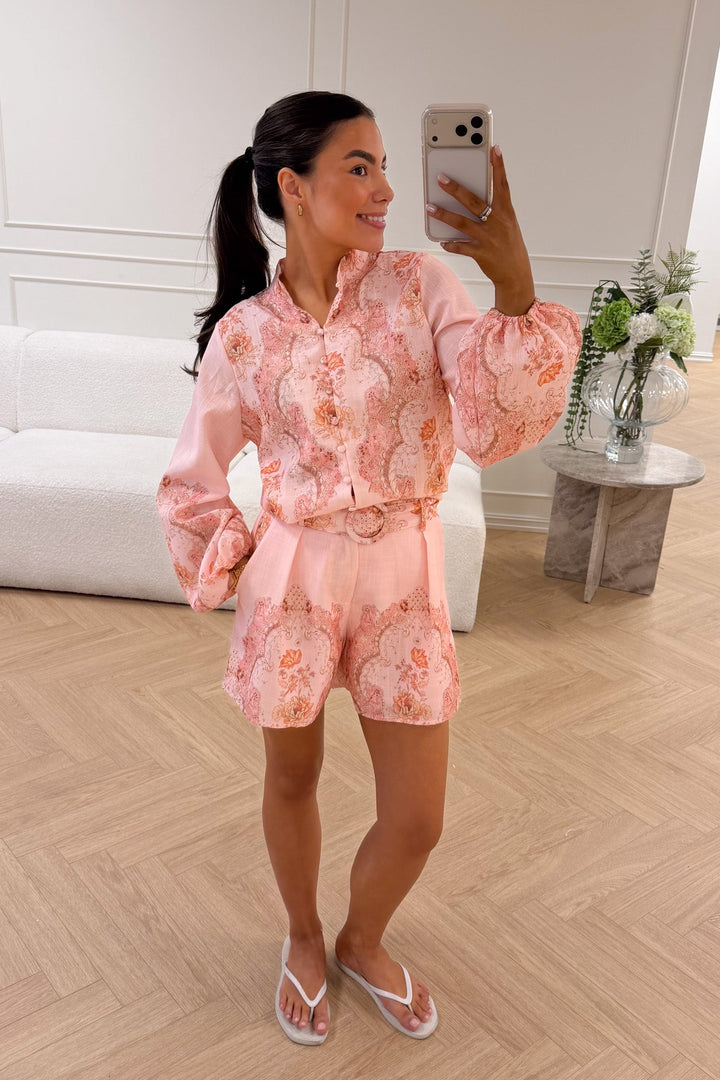 Summer Shorts Pink Paisley | Skjorter og bluser | Smuk
