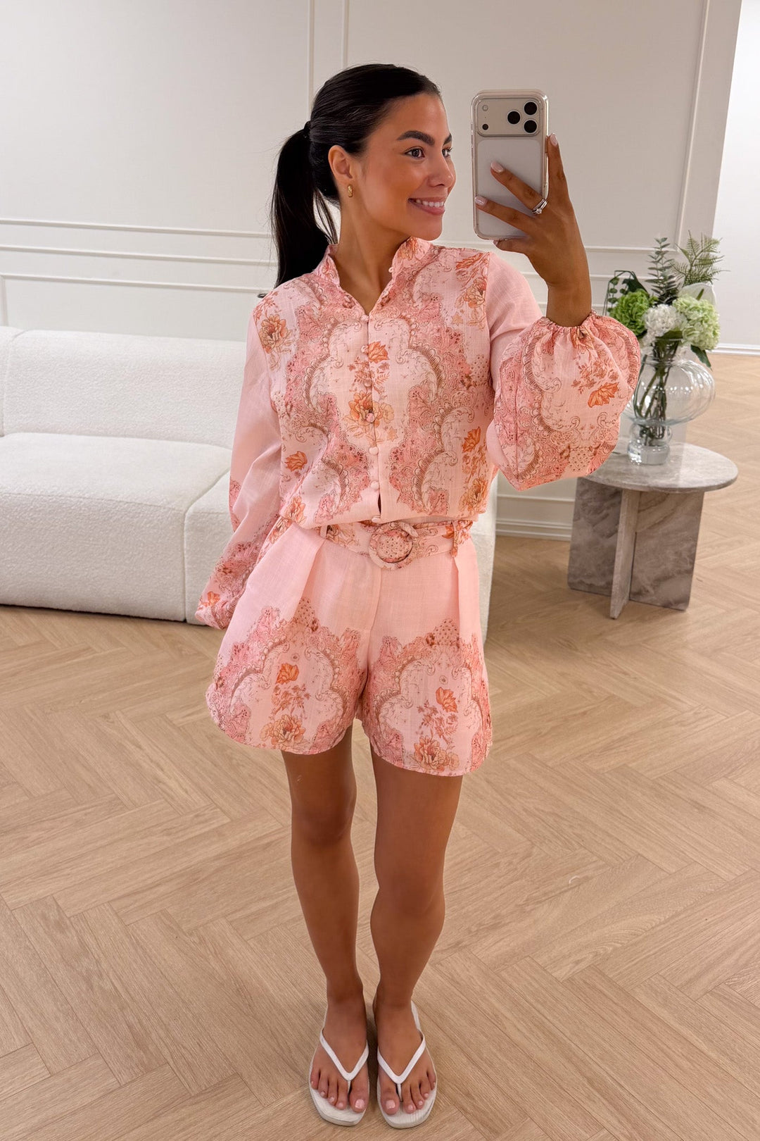 Summer Shorts Pink Paisley | Skjorter og bluser | Smuk