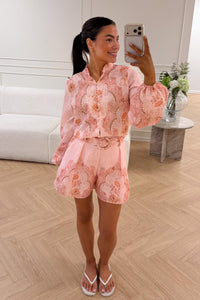 Summer Shorts Pink Paisley