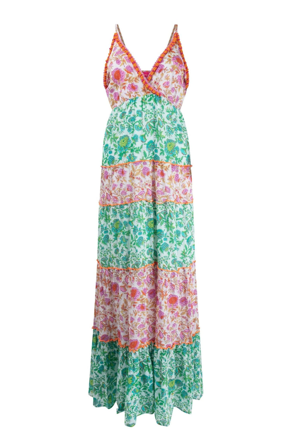 Summer Strap Dress Green/Pink | Kjoler | Smuk - Dameklær på nett