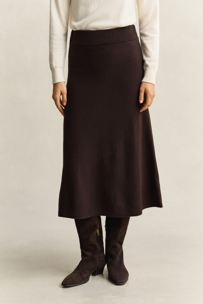 Superfine Lambswool Skirt Deep Brown | Skjørt | Smuk
