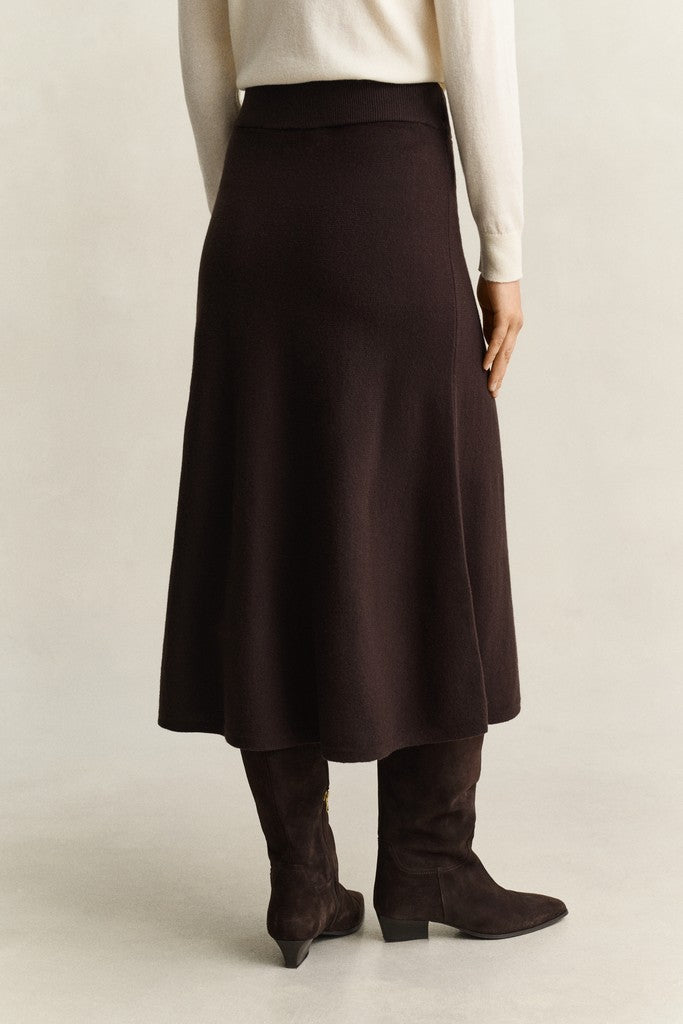 Superfine Lambswool Skirt Deep Brown | Skjørt | Smuk