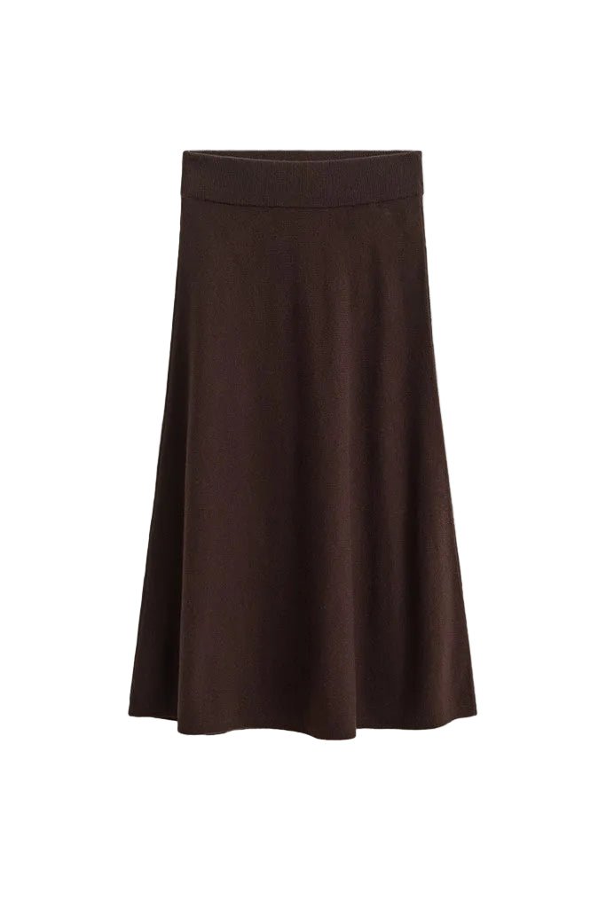 Superfine Lambswool Skirt Deep Brown | Skjørt | Smuk