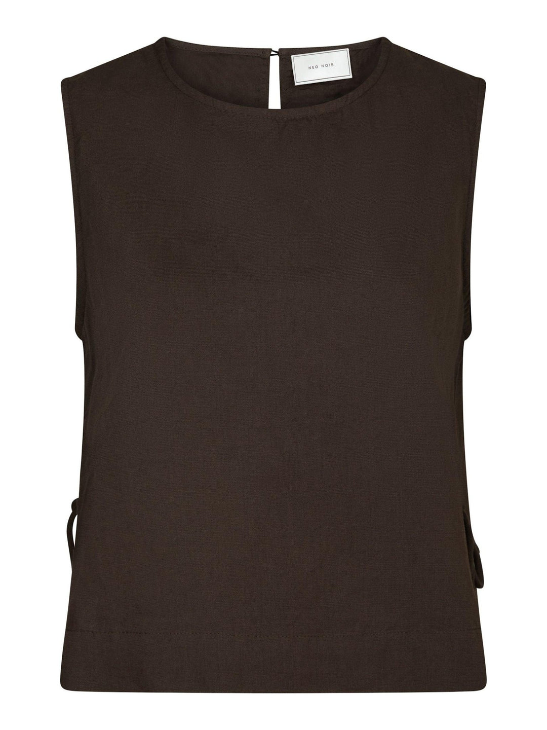 Svetlana Linen Top Dark Brown | Topper | Smuk