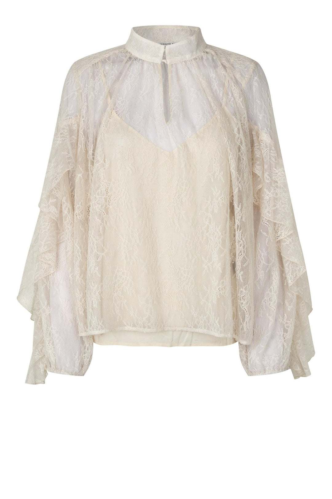 Sybell Lace Blouse Soft Beige | Skjorter og bluser | Smuk