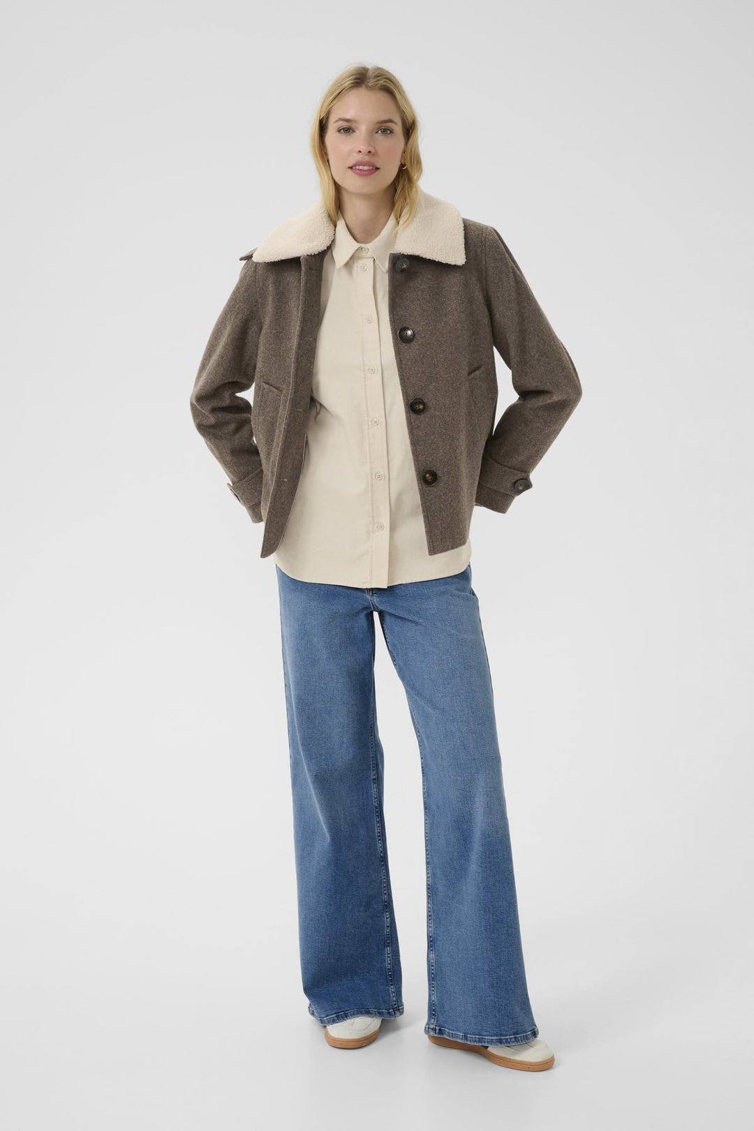 Sylvia Outerwear Dark Walnut Melange | Yttertøy | Smuk - Dameklær på nett