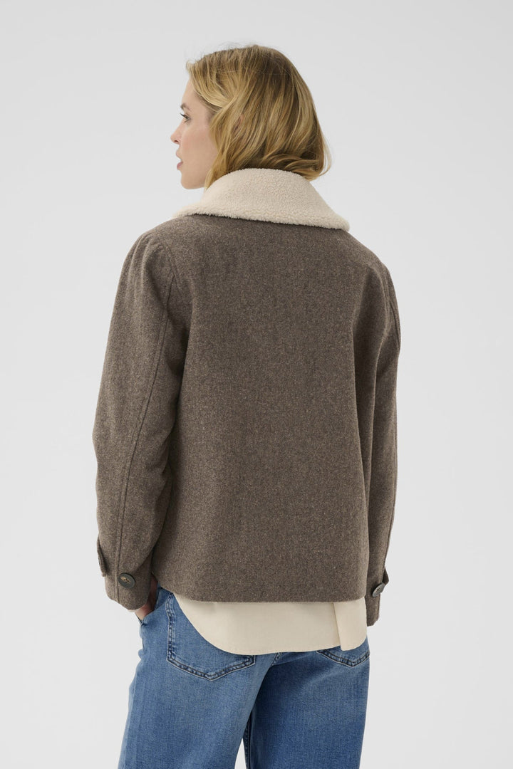 Sylvia Outerwear Dark Walnut Melange | Yttertøy | Smuk - Dameklær på nett