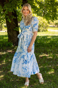 Sylvie Dress Blue Bloom
