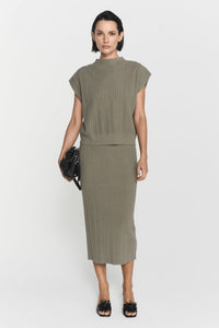 Sylvie Funnel Top Khaki