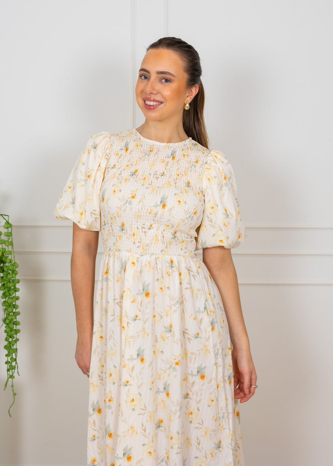 Tabita Dress Sand/Yellow | Kjoler | Smuk